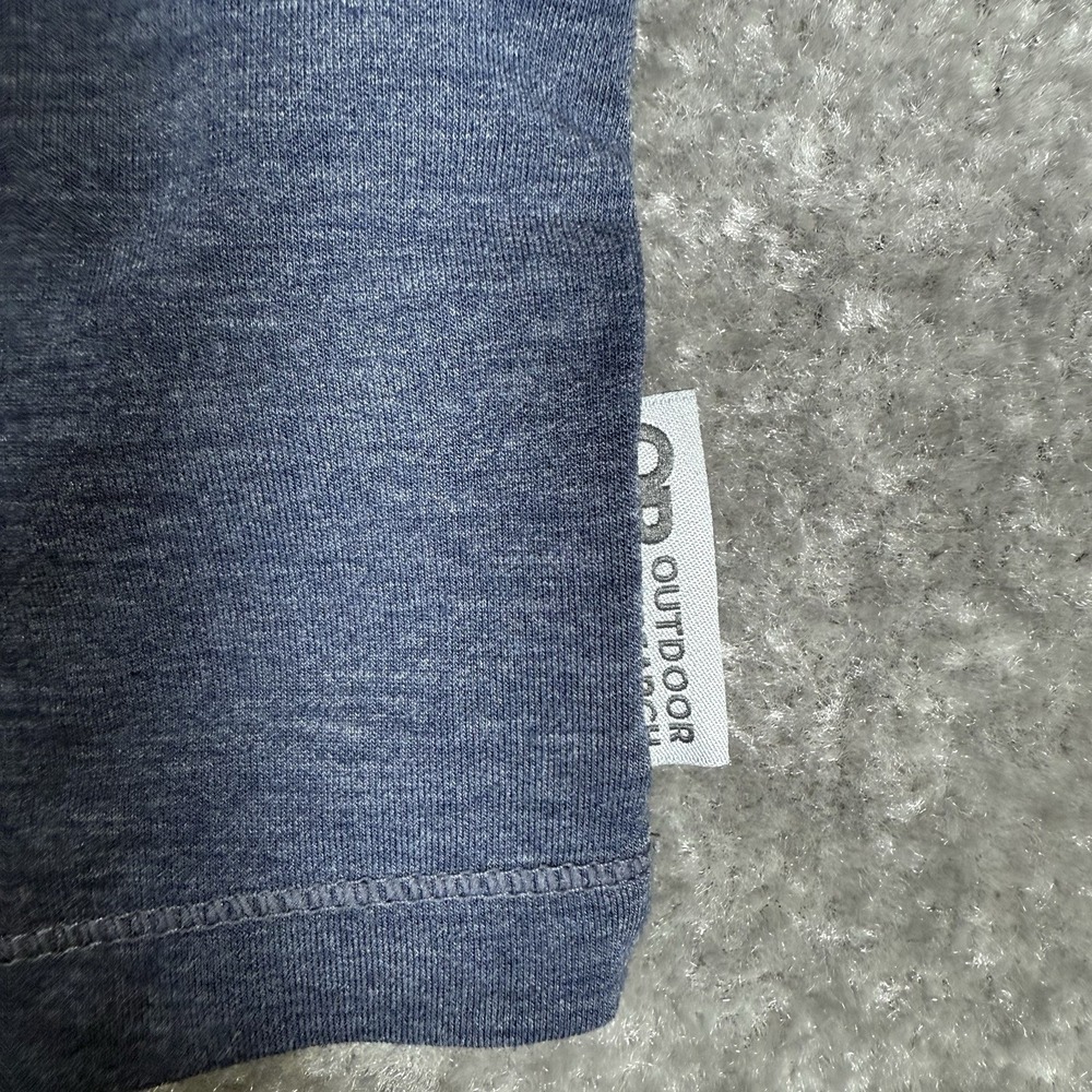 Outdoor‎ Research Henley Shirt Men's Large Blue Aberdeen Long Sleeve *Flaw* - Picture 5 of 8